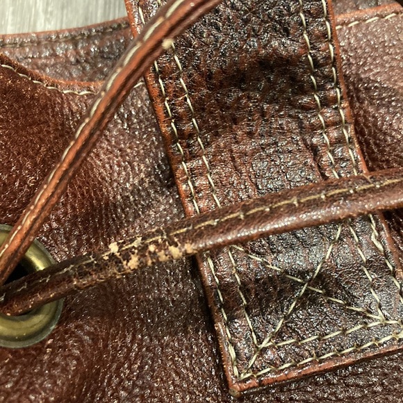 Artisan brown leather bag - Picture 3 of 9